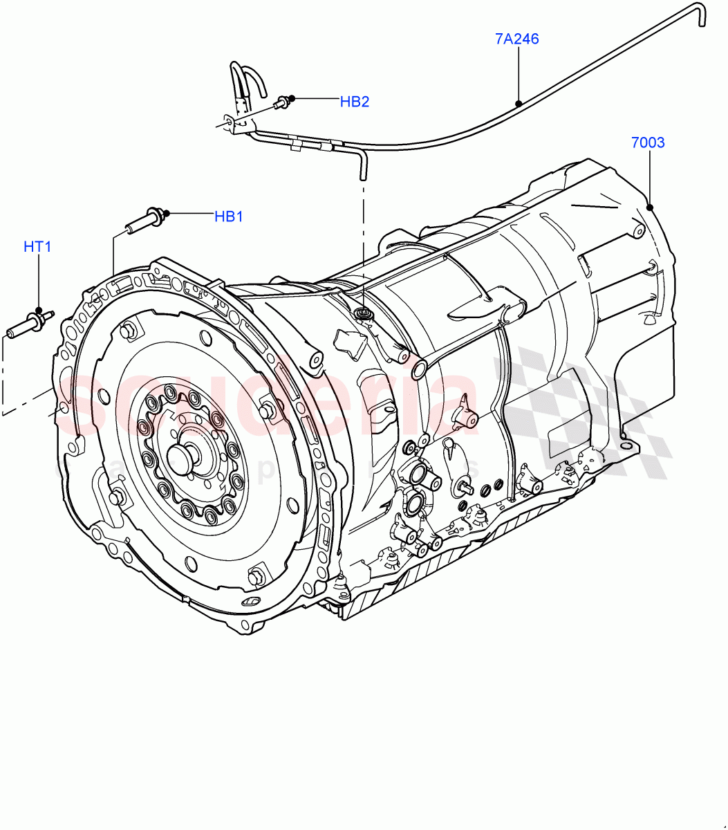 Auto Trans Assy & Speedometer Drive (4.4L DOHC DITC V8 Diesel, 8 Speed Auto Trans ZF 8HP76) ((V) FROMKA000001) of Land Rover Land Rover Range Rover (2012-2021) [3.0 Diesel 24V DOHC TC]