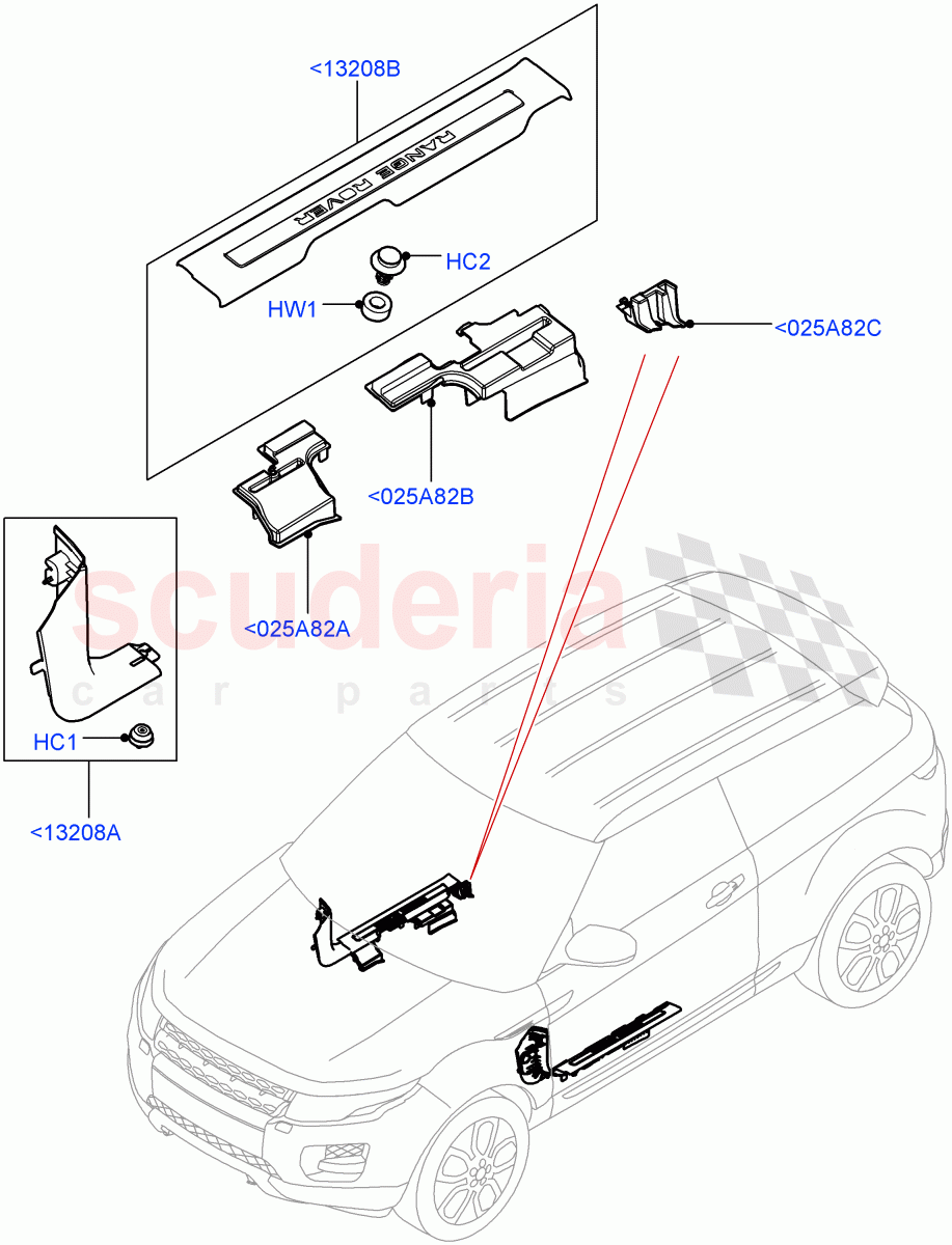 Side Trim (Sill) (3 Door, Halewood (UK)) of Land Rover Land Rover Range Rover Evoque (2012-2018) [2.0 Turbo Diesel]