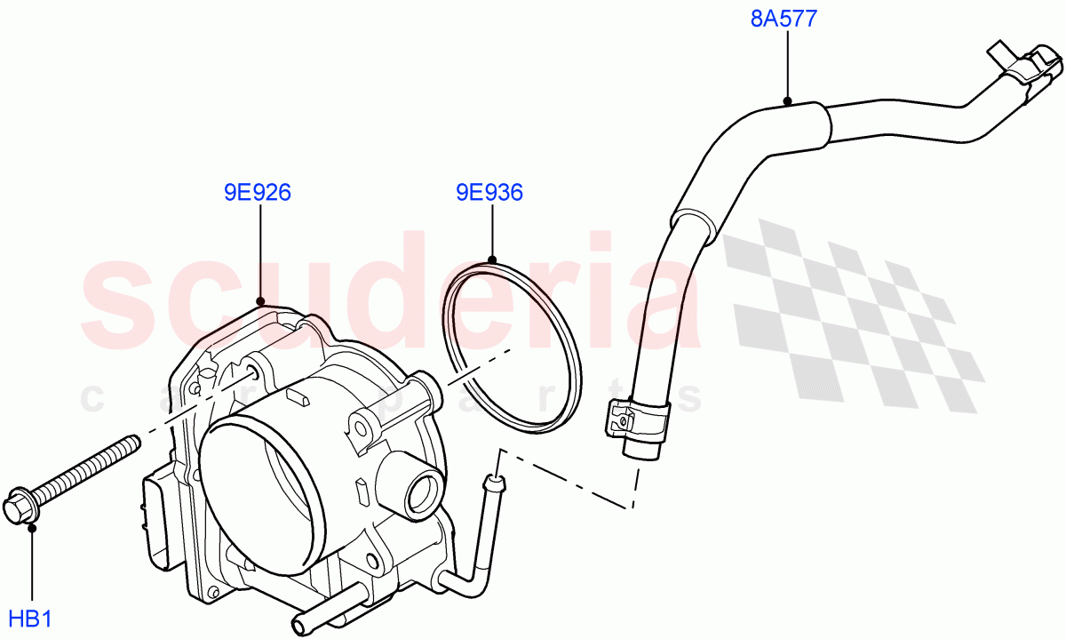 Throttle Housing(Cologne V6 4.0 EFI (SOHC))((V)FROMAA000001) of Land Rover Land Rover Discovery 4 (2010-2016) [4.0 Petrol V6]