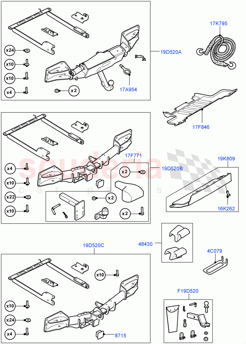 Towing Equipment(Accessory) of Land Rover Land Rover Range Rover (2012-2021) [2.0 Turbo Petrol GTDI]