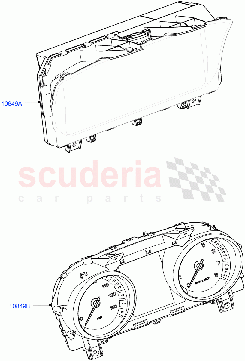 Instrument Cluster(Changsu (China)) of Land Rover Land Rover Range Rover Evoque (2019+) [2.0 Turbo Diesel]