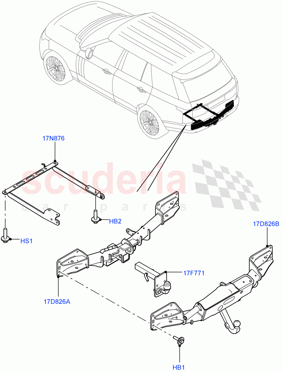 Tow Bar of Land Rover Land Rover Range Rover (2012-2021) [3.0 Diesel 24V DOHC TC]