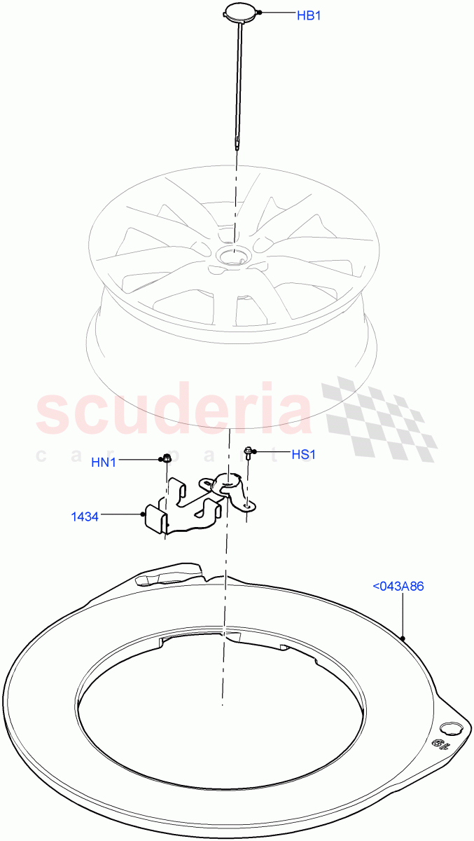 Spare Wheel Carrier((V)TOHA999999) of Land Rover Land Rover Range Rover (2012-2021) [4.4 DOHC Diesel V8 DITC]