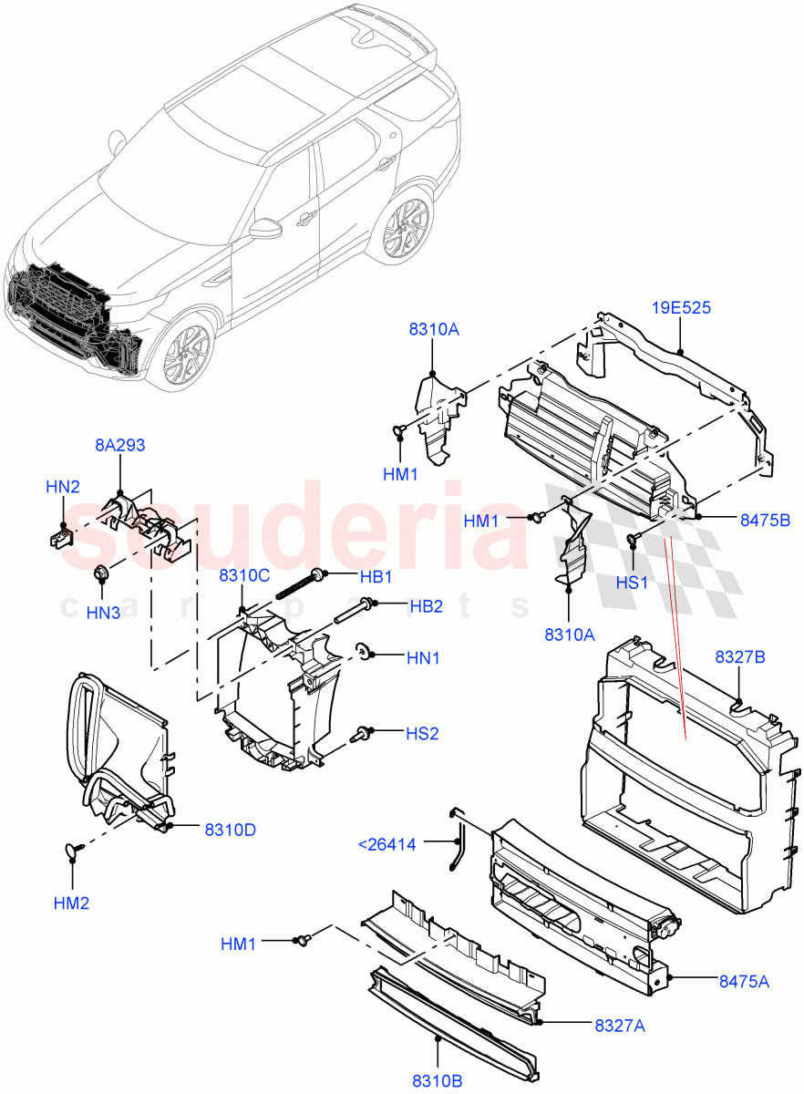 Air Deflectors(Nitra Plant Build)((V)FROMK2000001) of Land Rover Land Rover Discovery 5 (2017+) [3.0 Diesel 24V DOHC TC]