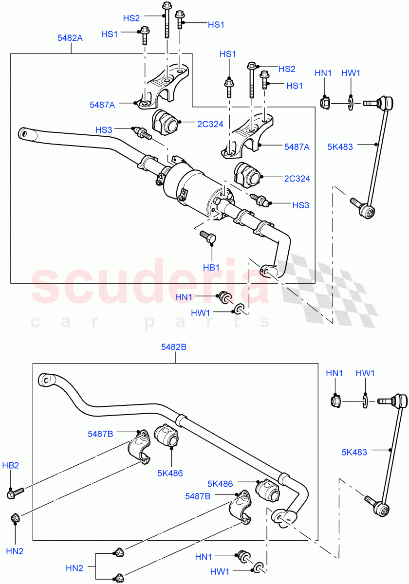 Front Susp.Arms/Stabilizer/X-Member (Front Stabilizer Bar And Suspension Links) ((V) FROMAA000001) of Land Rover Land Rover Range Rover Sport (2010-2013) [3.6 V8 32V DOHC EFI Diesel]