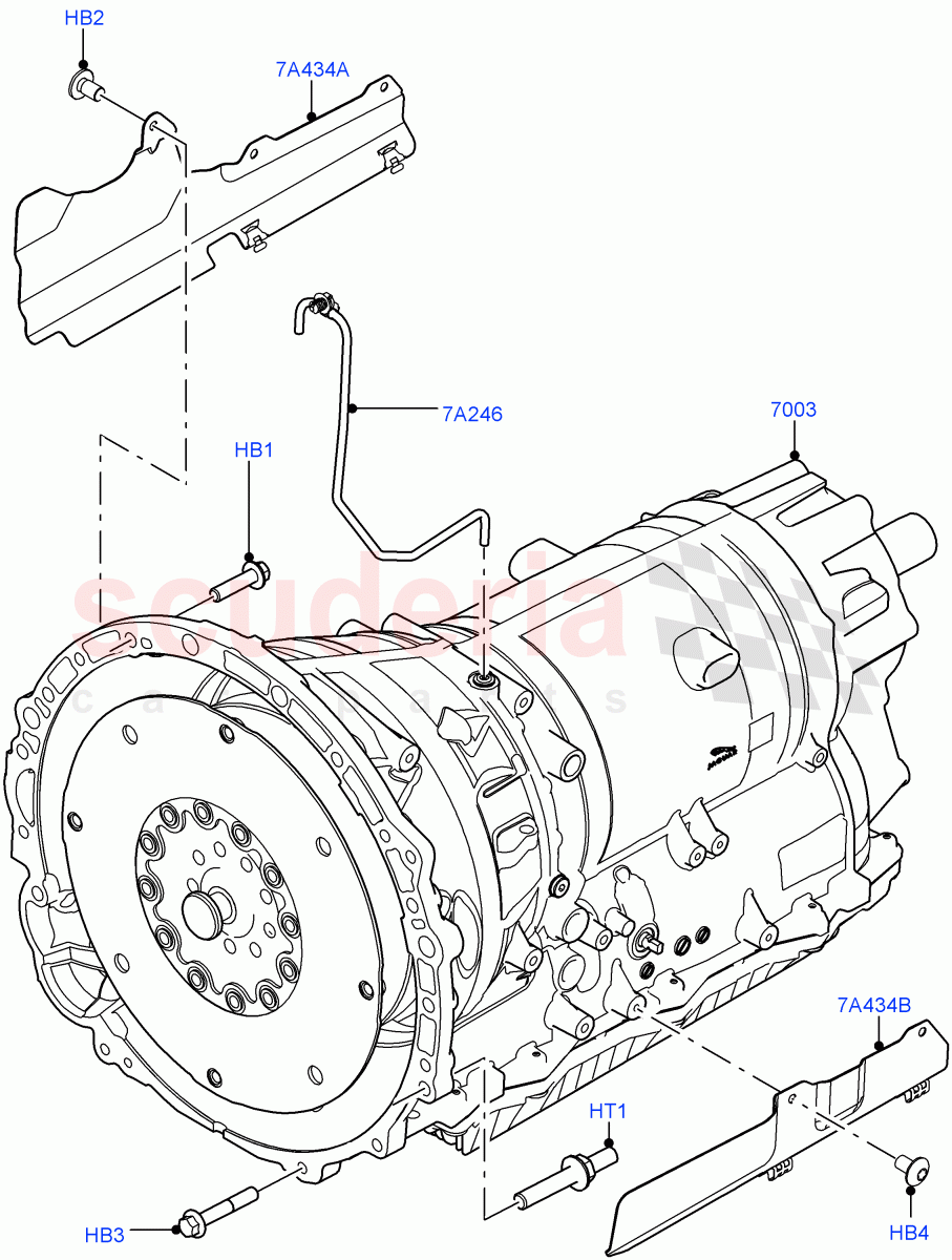 Auto Trans Assy & Speedometer Drive(3.0L DOHC GDI SC V6 PETROL,8 Speed Auto Trans ZF 8HP70 4WD) of Land Rover Land Rover Range Rover Velar (2017+) [2.0 Turbo Diesel AJ21D4]