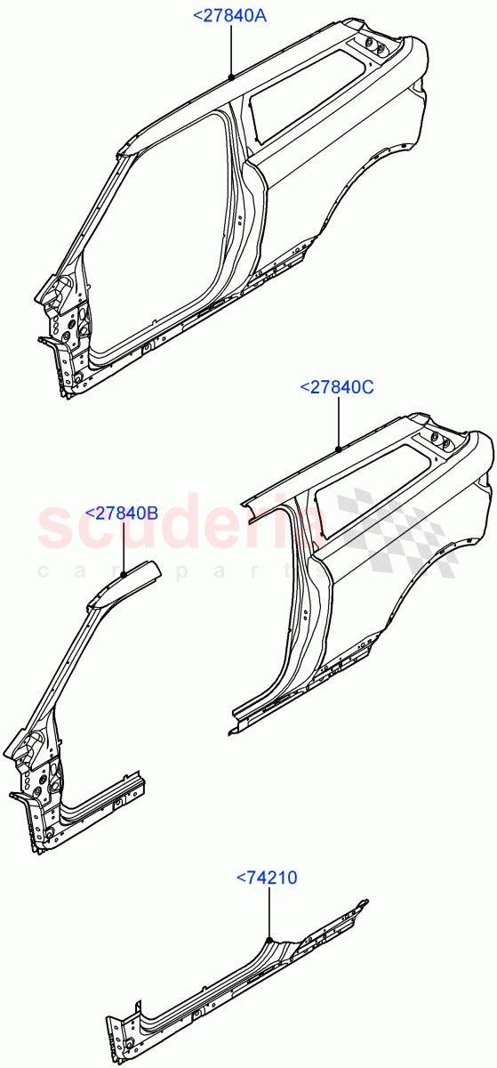 Side Panels - Outer(3 Door,Halewood (UK)) of Land Rover Land Rover Range Rover Evoque (2012-2018) [2.0 Turbo Diesel]