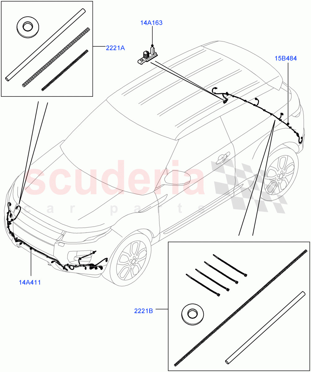 Electrical Wiring - Body And Rear (Bumper) (Changsu (China)) ((V) FROMEG000001) of Land Rover Land Rover Range Rover Evoque (2012-2018) [2.0 Turbo Petrol GTDI]