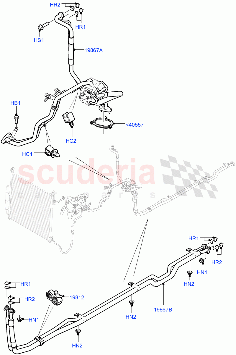 Air Conditioning Condensr/Compressr (Centre And Front) (Air Conditioning Hybrid-Front/Rear, Premium Air Con Hybrid Front/Rear) ((V) FROMEA000001, (V) TOHA999999) of Land Rover Land Rover Range Rover (2012-2021) [3.0 I6 Turbo Petrol AJ20P6]