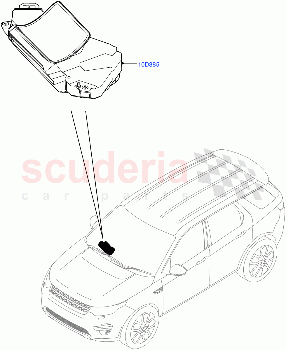 Head Up Display Module(Halewood (UK),Head Up Display) of Land Rover Land Rover Discovery Sport (2015+) [2.0 Turbo Diesel AJ21D4]