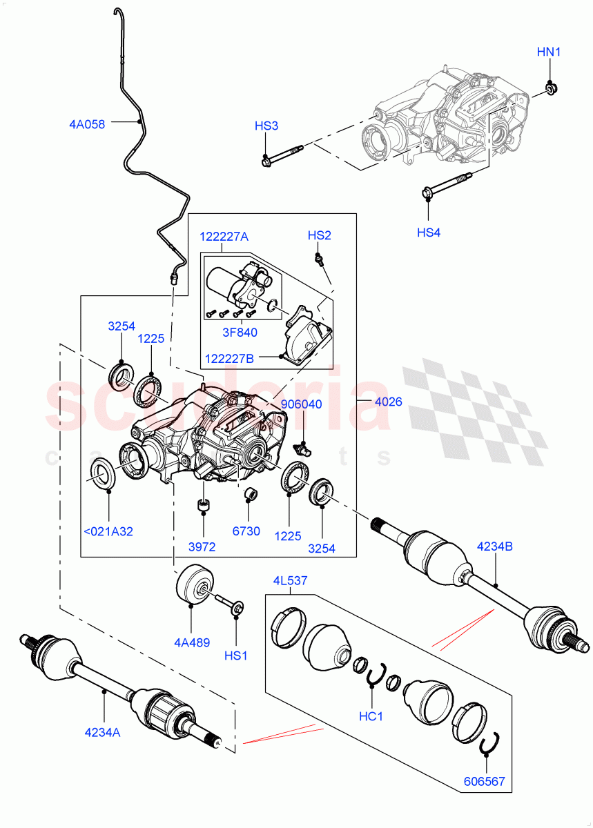 Rear Axle ((V) FROMAA000001) of Land Rover Land Rover Range Rover (2010-2012) [5.0 OHC SGDI SC V8 Petrol]