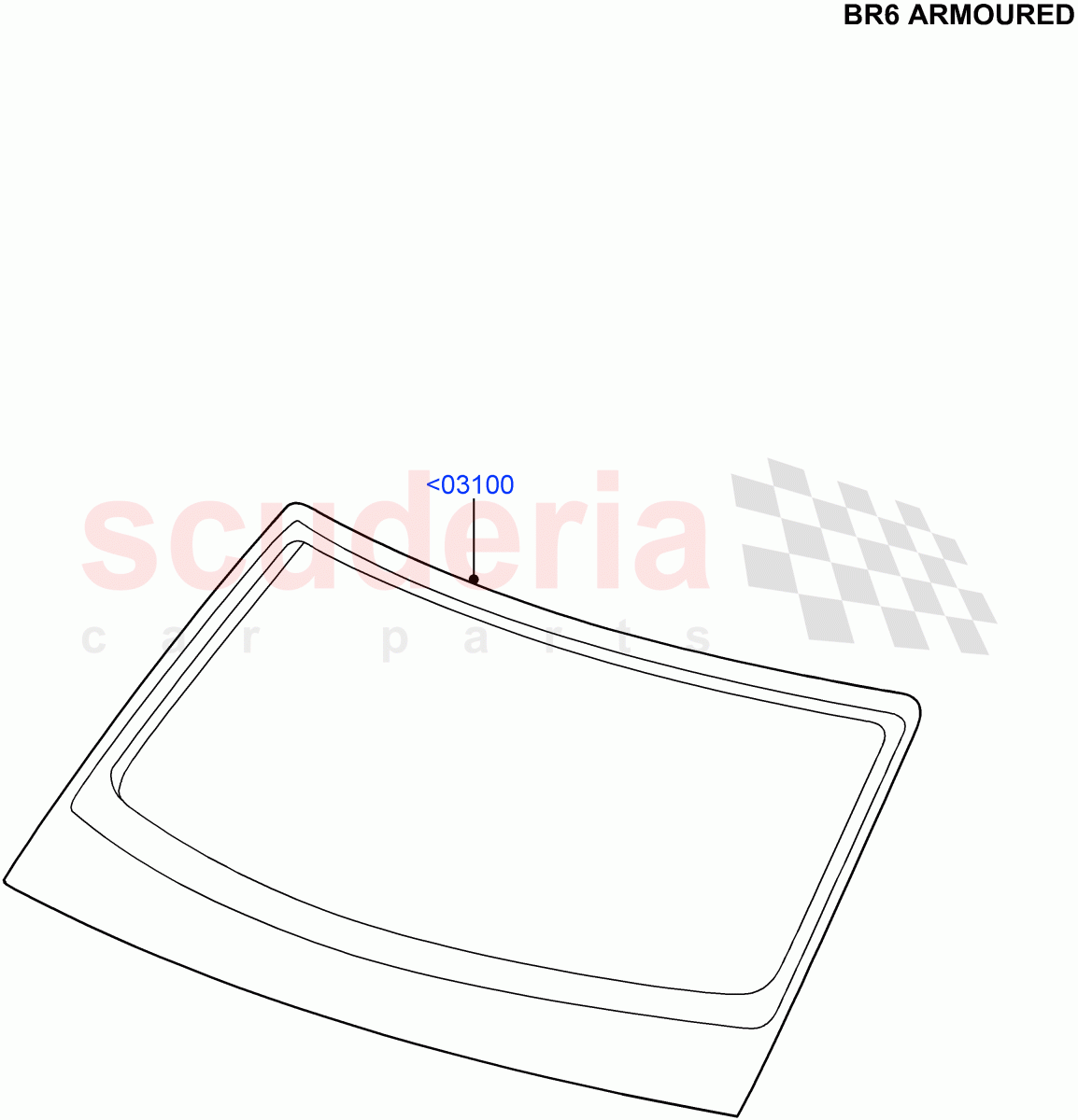 Windscreen/Inside Rear View Mirror (With B6 Level Armouring) ((V) FROMAA000001) of Land Rover Land Rover Discovery 4 (2010-2016) [2.7 Diesel V6]