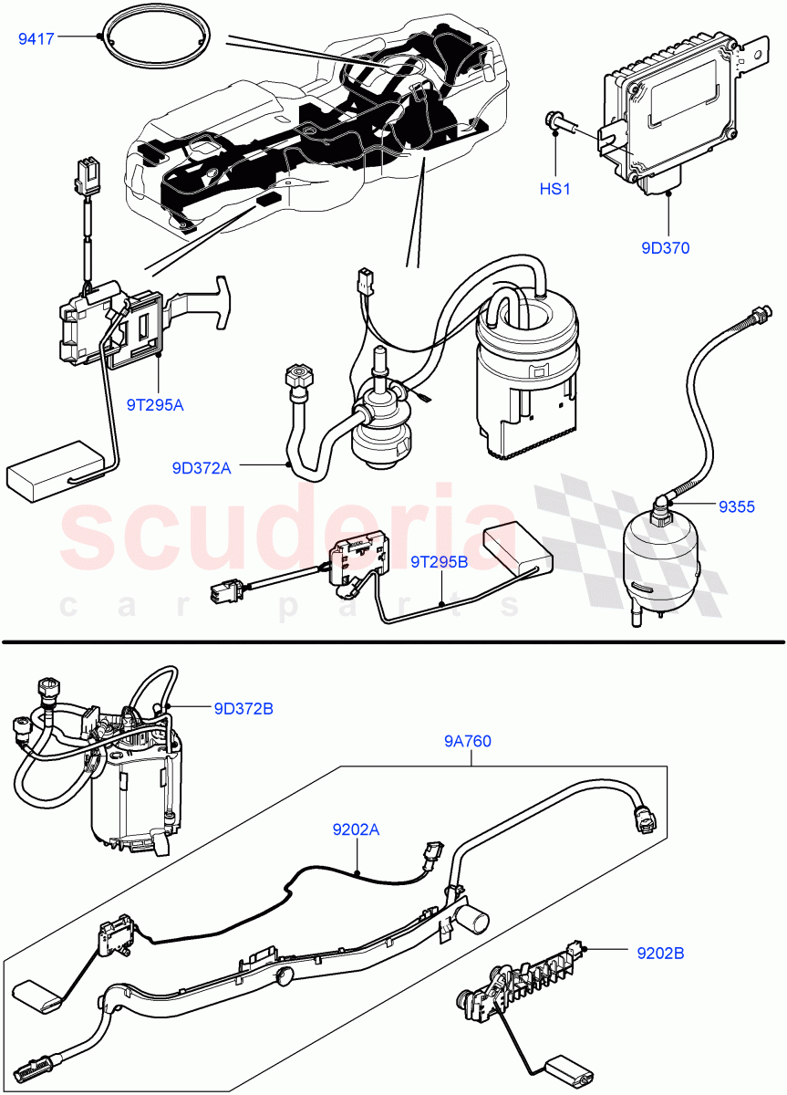 Fuel Pump And Sender Unit (AJ Petrol 4.2 V8 Supercharged) of Land Rover Land Rover Range Rover Sport (2005-2009) [4.2 Petrol V8 Supercharged]