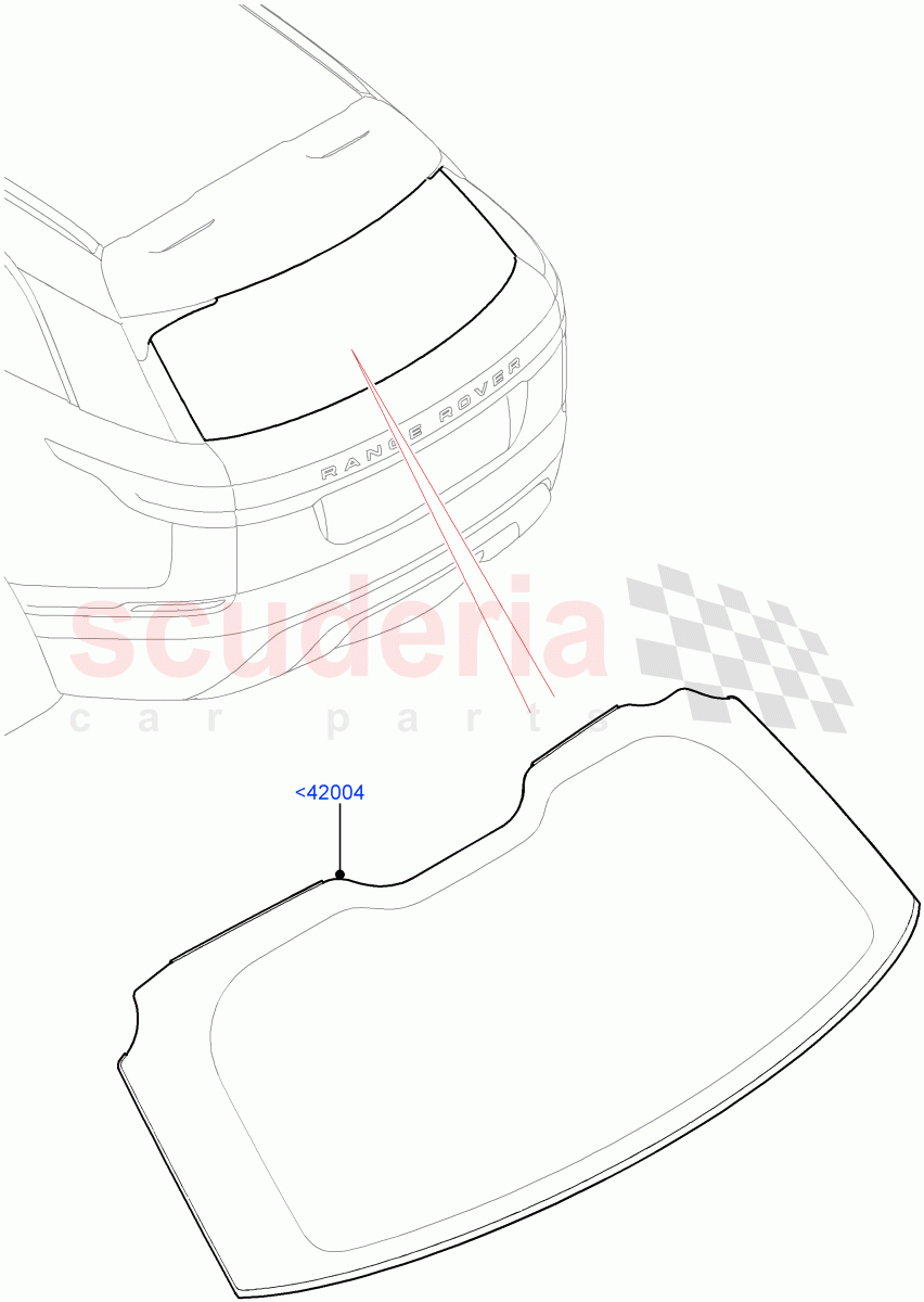 Back Window Glass of Land Rover Land Rover Range Rover Velar (2017+) [5.0 OHC SGDI SC V8 Petrol]