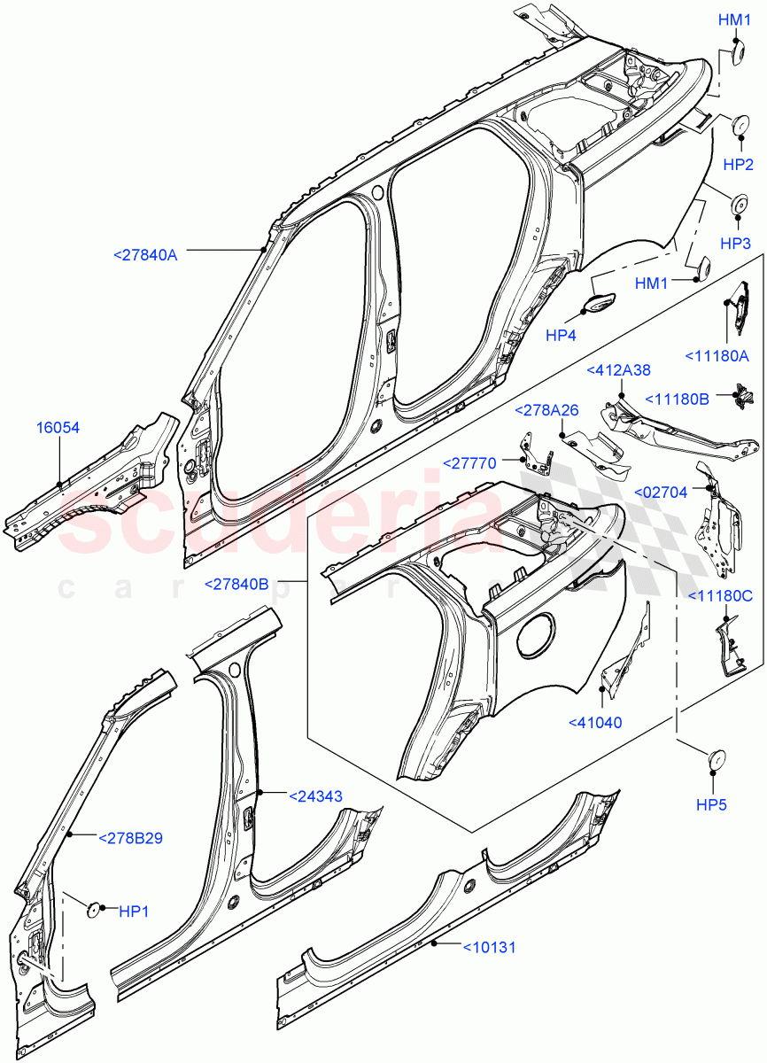 Side Panels - Outer of Land Rover Land Rover Range Rover Velar (2017+) [2.0 Turbo Petrol AJ200P]