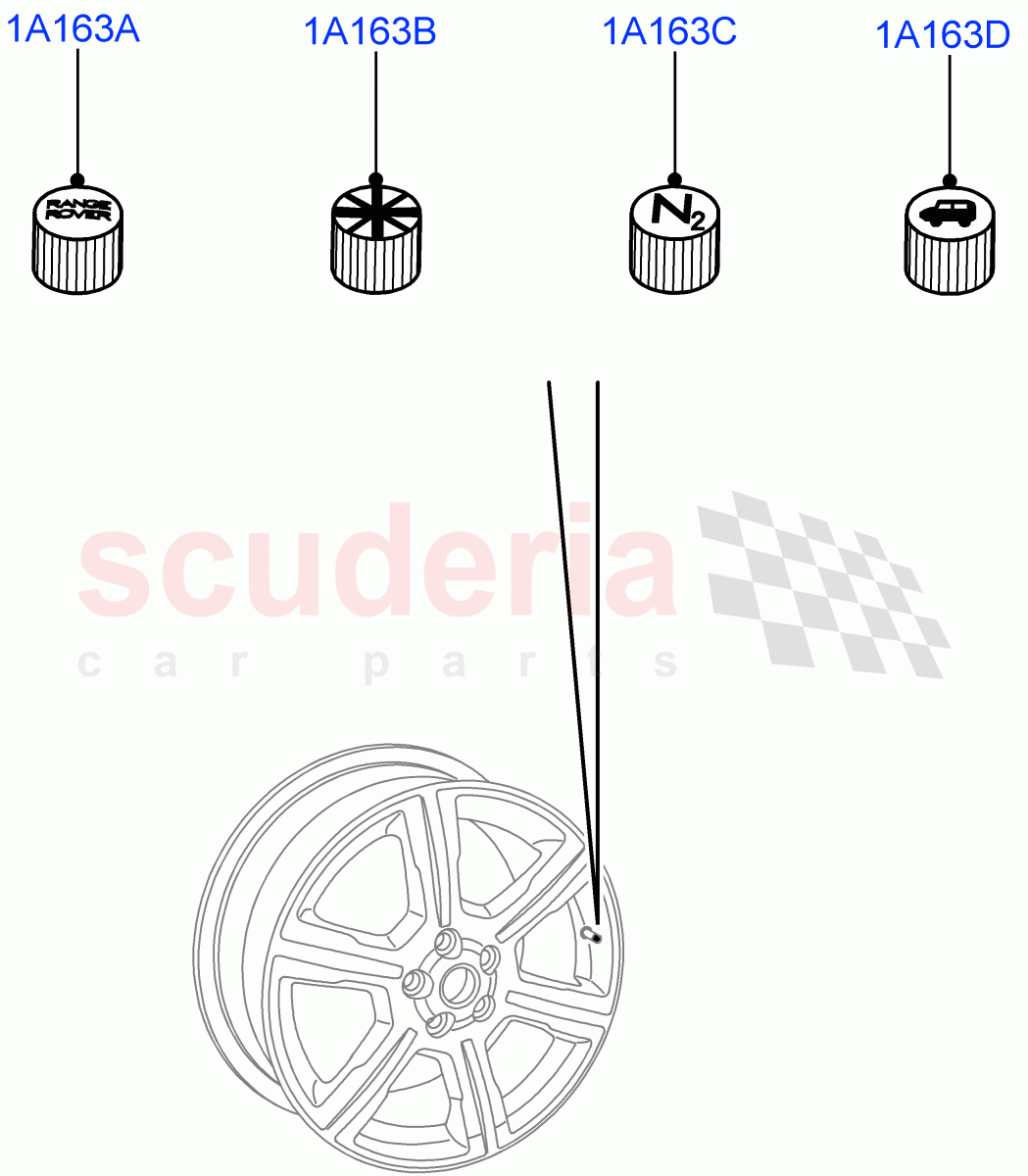 Wheel Ornamentation(Accessory)(Halewood (UK),Itatiaia (Brazil)) of Land Rover Land Rover Range Rover Evoque (2012-2018) [2.0 Turbo Petrol AJ200P]