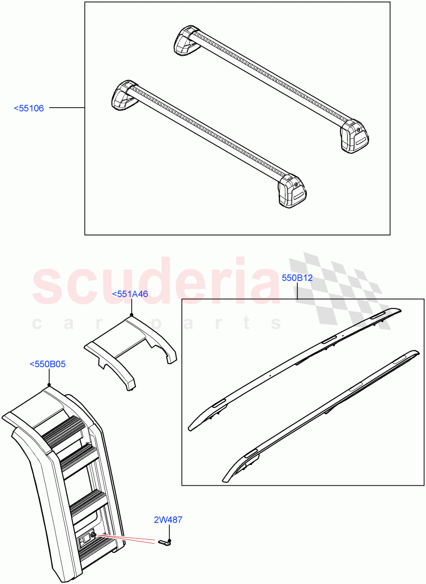 Roof Rails & Crossbars of Land Rover Land Rover Defender (2020+) [2.0 Turbo Diesel]