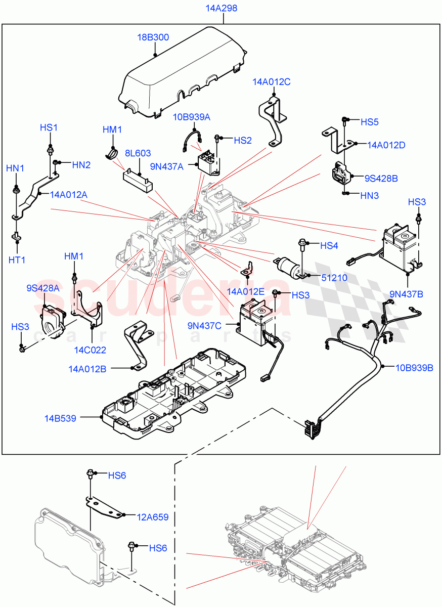 Hybrid Electrical Modules (High Voltage Battery Electrical Module) (Changsu (China), Electric Engine Battery-PHEV) ((V) FROMMG575835) of Land Rover Land Rover Range Rover Evoque (2019+) [1.5 I3 Turbo Petrol AJ20P3]