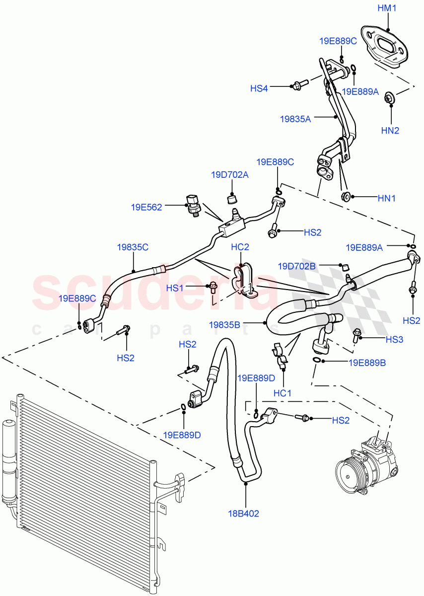 Air Conditioning System((V)TO9A999999) of Land Rover Land Rover Range Rover Sport (2005-2009) [3.6 V8 32V DOHC EFI Diesel]