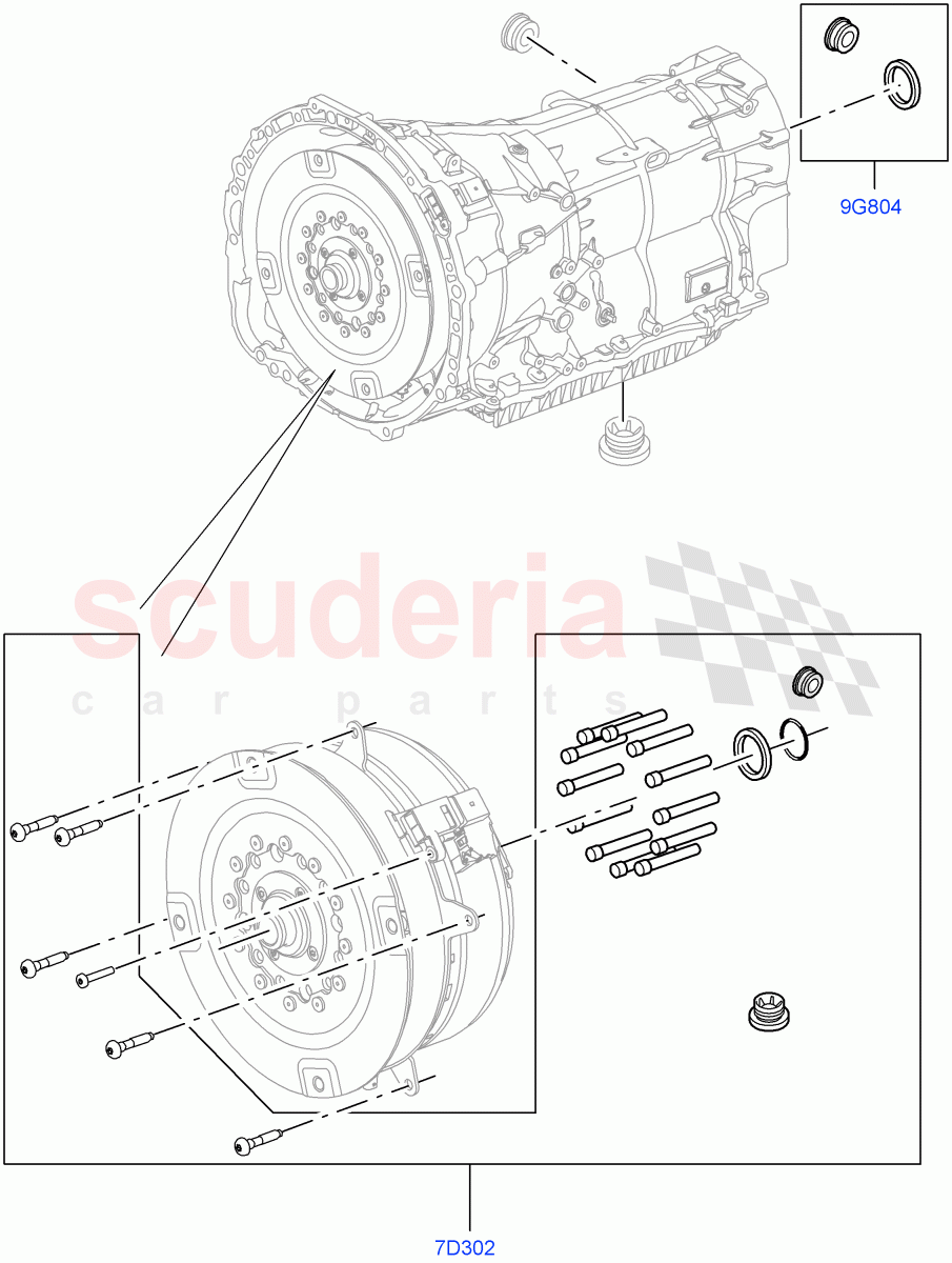 Hybrid Drive Modules(Sealing Elements)(3.0 V6 D Gen2 Twin Turbo,8 Speed Auto Trans ZF 8HP70 HEV 4WD,3.0 V6 Diesel Electric Hybrid Eng,3.0 V6 D Gen2 Mono Turbo)((V)FROMFA000001) of Land Rover Land Rover Range Rover (2012-2021) [2.0 Turbo Petrol GTDI]