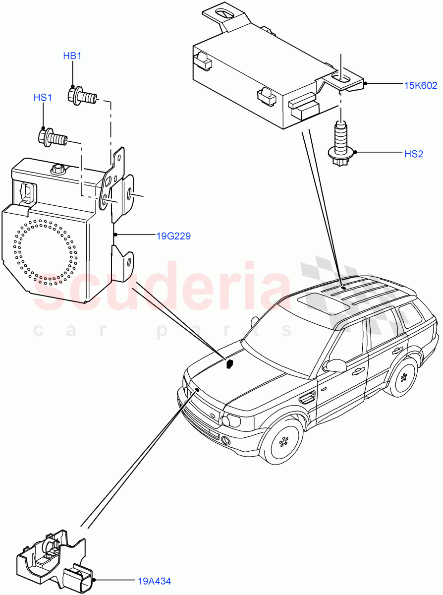 Anti-Theft Alarm Systems((V)TO9A999999) of Land Rover Land Rover Range Rover Sport (2005-2009) [4.2 Petrol V8 Supercharged]