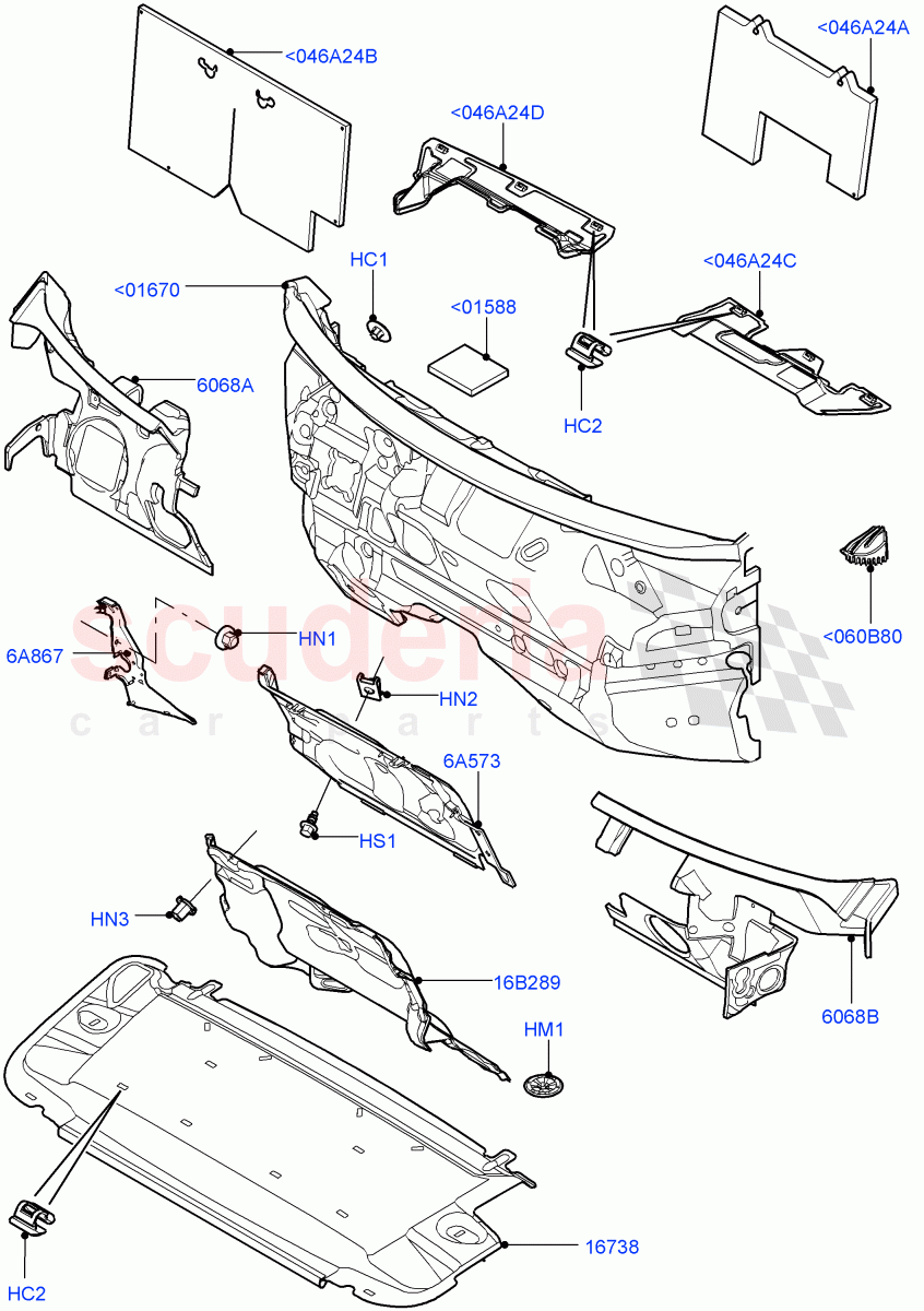 Insulators - Front (Engine Compartment) (Changsu (China)) ((V) FROMEG000001) of Land Rover Land Rover Range Rover Evoque (2012-2018) [2.0 Turbo Diesel]
