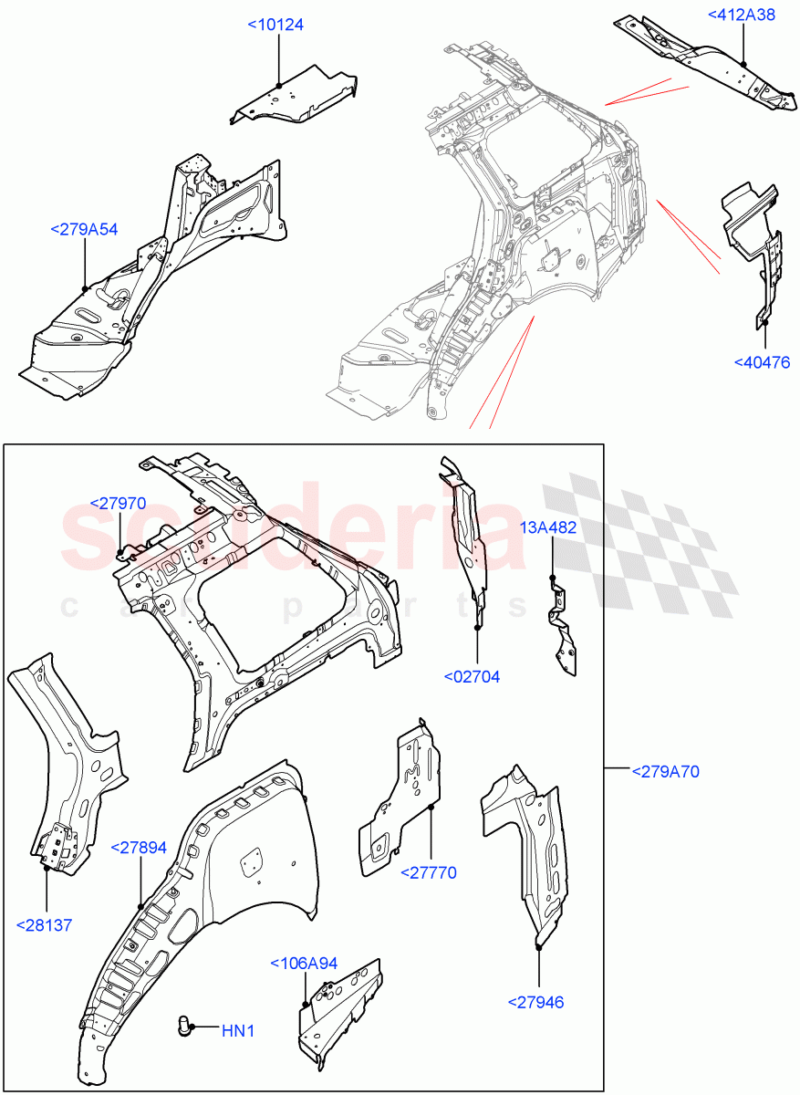 Side Panels - Inner(Middle - Rear, Inner - Rear) of Land Rover Land Rover Range Rover (2012-2021) [3.0 Diesel 24V DOHC TC]