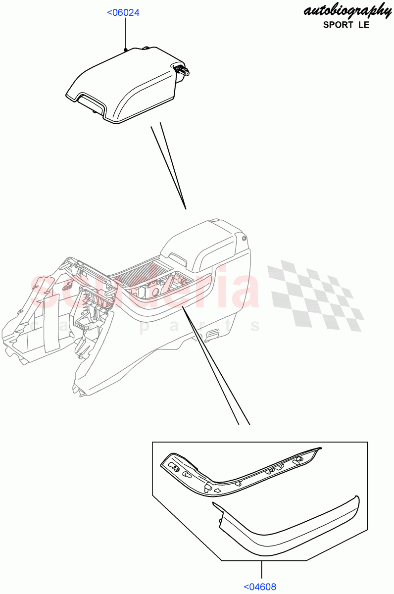 Console - Floor(Autobiography Sport LE, External Components, For Stowage Boxes And Lids, For Carrier Assy)((V)FROMCA000001) of Land Rover Land Rover Range Rover Sport (2010-2013) [3.0 Diesel 24V DOHC TC]