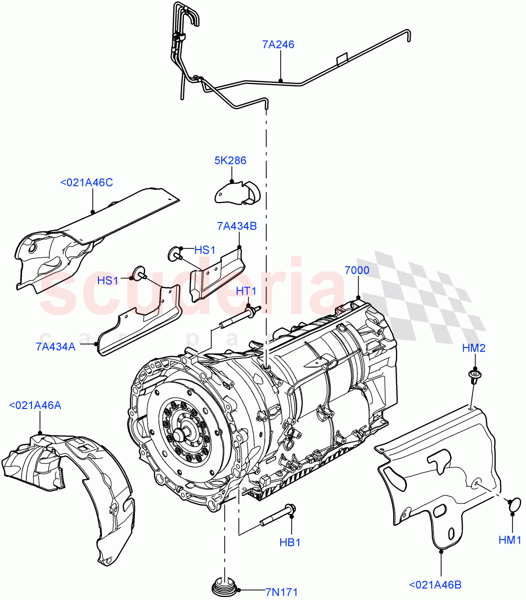 Auto Trans Assy & Speedometer Drive(Nitra Plant Build)(3.0L AJ20P6 Petrol High,8 Speed Auto Trans ZF 8HP76) of Land Rover Land Rover Discovery 5 (2017+) [2.0 Turbo Petrol AJ200P]