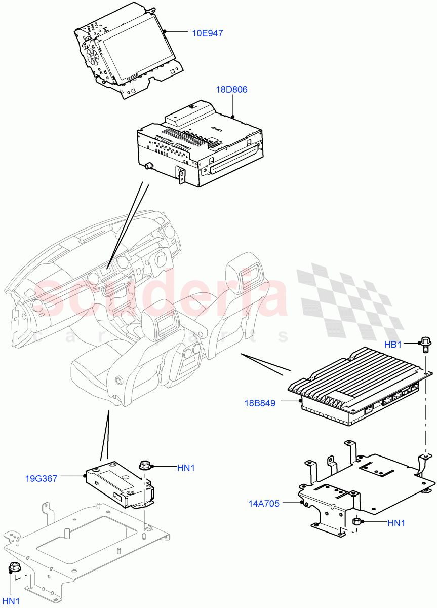 Family Entertainment System (Front Seats) ((V) FROMAA000001, (V) TOBA999999) of Land Rover Land Rover Range Rover Sport (2010-2013) [3.6 V8 32V DOHC EFI Diesel]