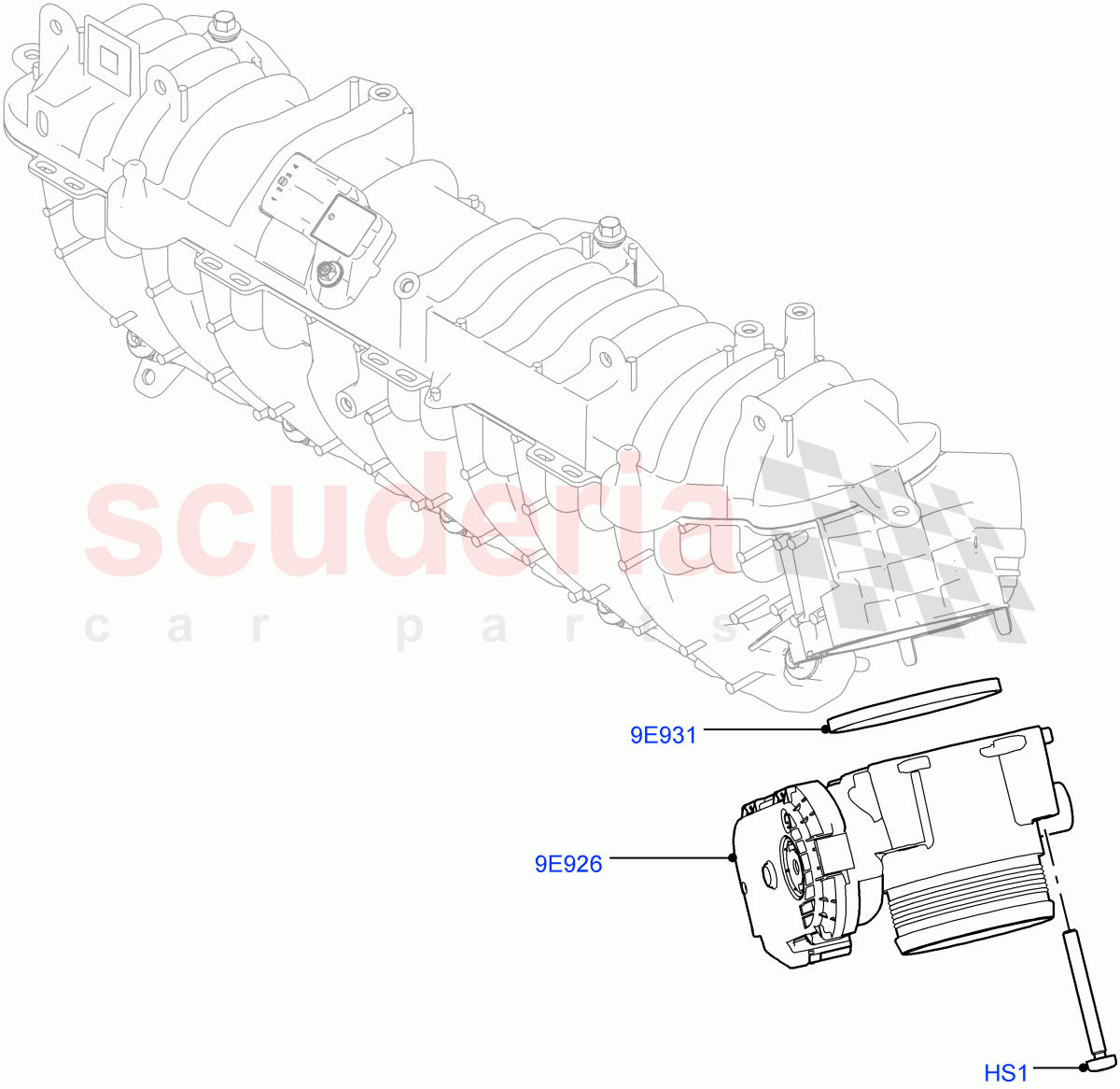Throttle Housing (2.0L I4 DSL HIGH DOHC AJ200, Halewood (UK), 2.0L I4 DSL MID DOHC AJ200) of Land Rover Land Rover Discovery Sport (2015+) [2.0 Turbo Diesel]