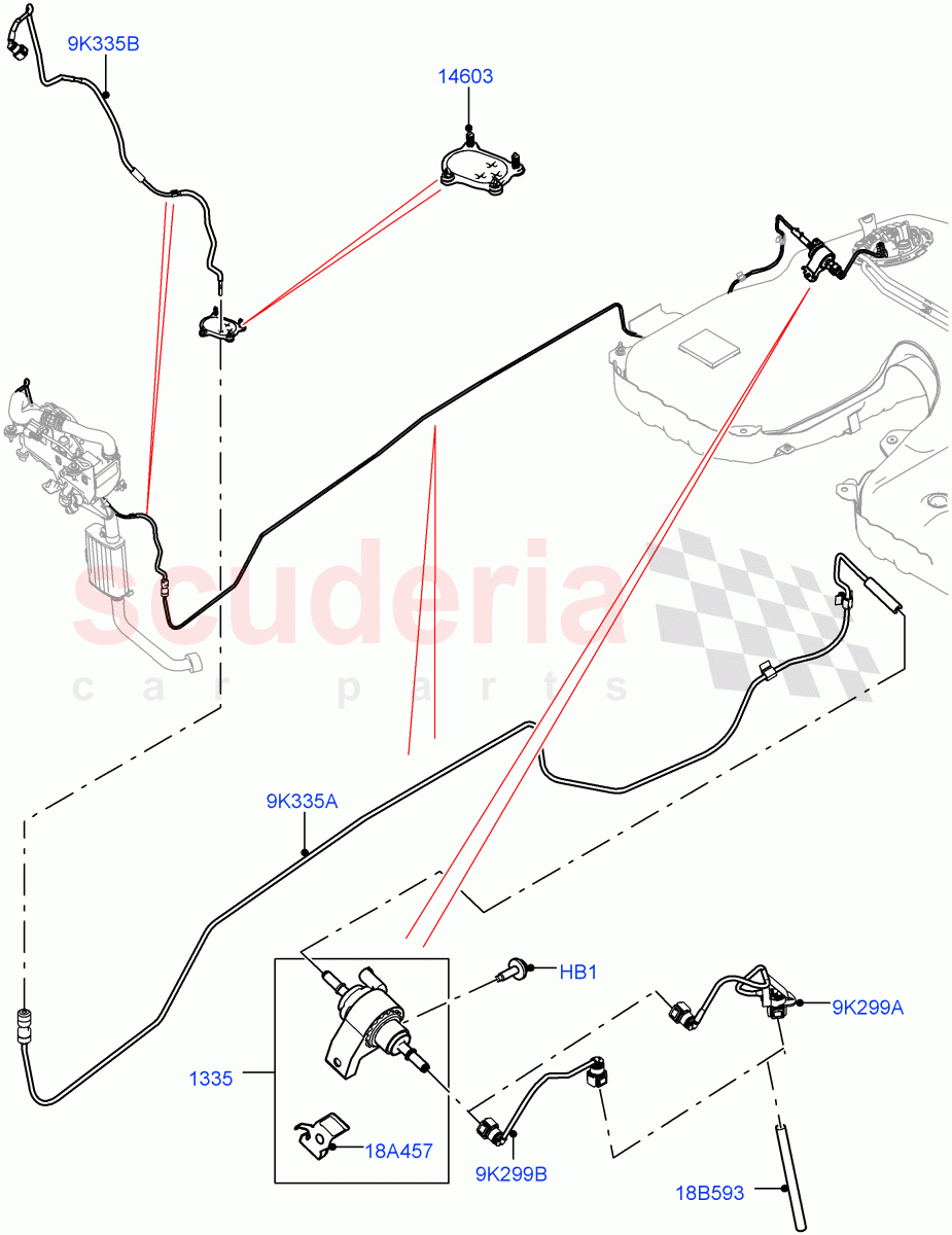 Auxiliary Fuel Fired Pre-Heater(Heater Fuel Supply)(With Fuel Fired Heater,Fuel Fired Heater With Park Heat,Fuel Heater W/Pk Heat With Remote)((V)FROMJA000001) of Land Rover Land Rover Range Rover Sport (2014+) [2.0 Turbo Petrol GTDI]