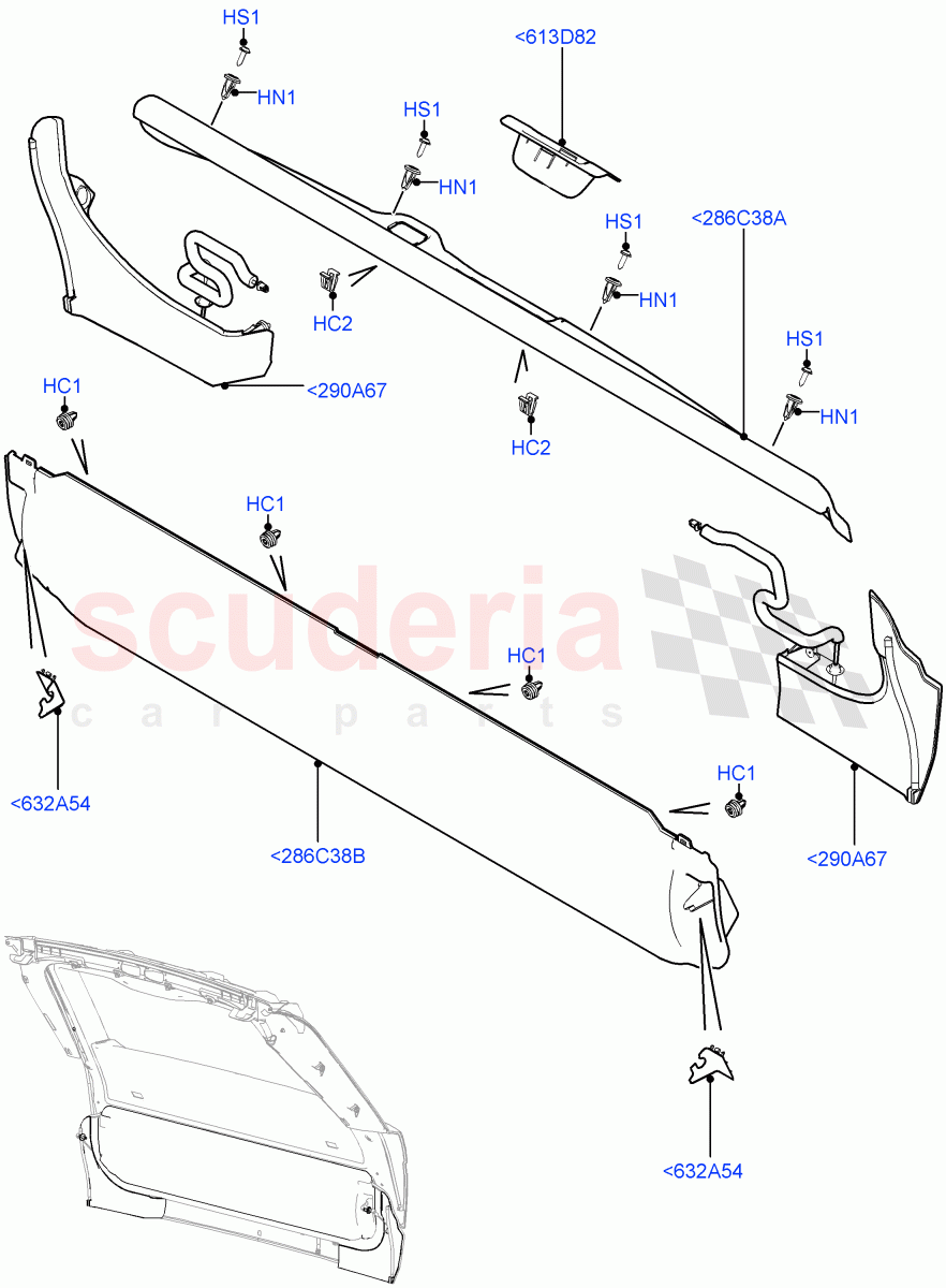 Back Door/Tailgate Trim Panels(Lower) of Land Rover Land Rover Range Rover (2012-2021) [2.0 Turbo Petrol AJ200P]