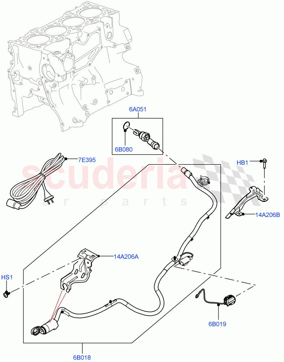 Engine Heater(2.0L I4 DSL MID DOHC AJ200,2.0L I4 DSL HIGH DOHC AJ200) of Land Rover Land Rover Range Rover Velar (2017+) [2.0 Turbo Diesel]