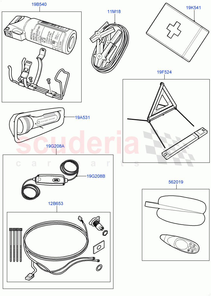 Emergency Equipment(Accessory) of Land Rover Land Rover Range Rover Sport (2014+) [3.0 I6 Turbo Petrol AJ20P6]