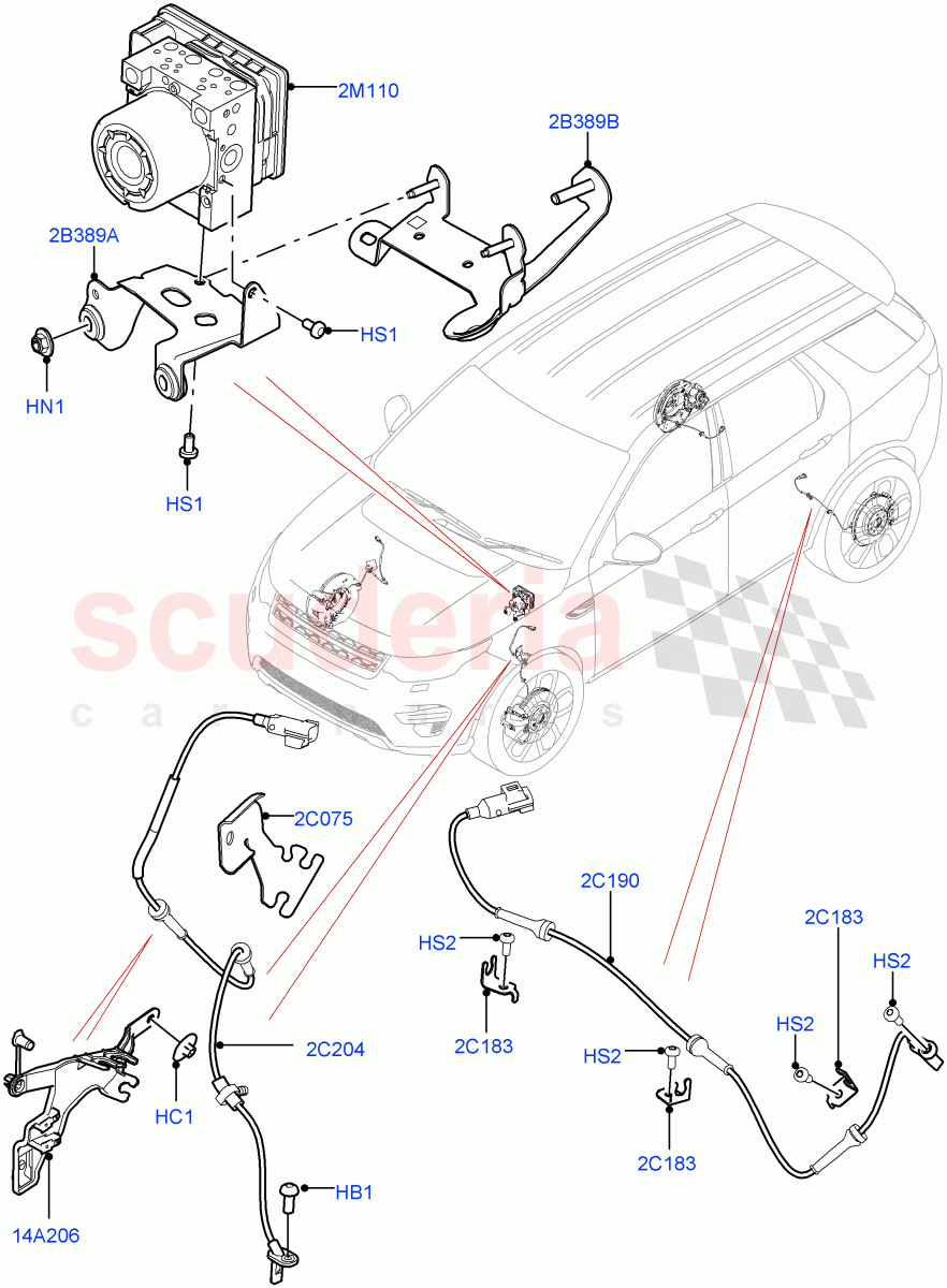 Anti-Lock Braking System (Changsu (China)) ((V) FROMFG000001, (V) TOKG446856) of Land Rover Land Rover Discovery Sport (2015+) [2.0 Turbo Diesel]