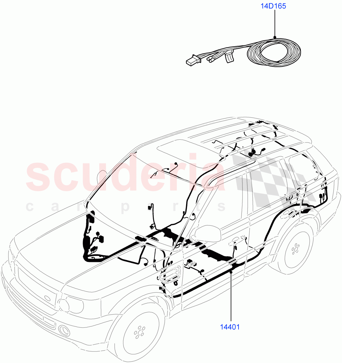 Electrical Wiring - Engine And Dash (Main Harness) ((V) FROMBA000001, (V) TOBA999999) of Land Rover Land Rover Range Rover Sport (2010-2013) [5.0 OHC SGDI SC V8 Petrol]
