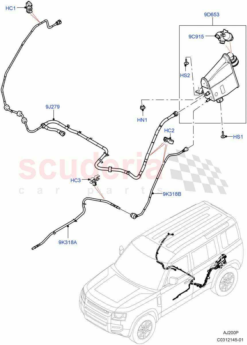 Carbon Canister (Nitra Plant Build) (2.0L I4 High DOHC AJ200 Petrol, Pet Tank With Leak Det - Lrg Filter) ((V) FROMN2000001) of Land Rover Land Rover Defender (2020+) [2.0 Turbo Petrol AJ200P]