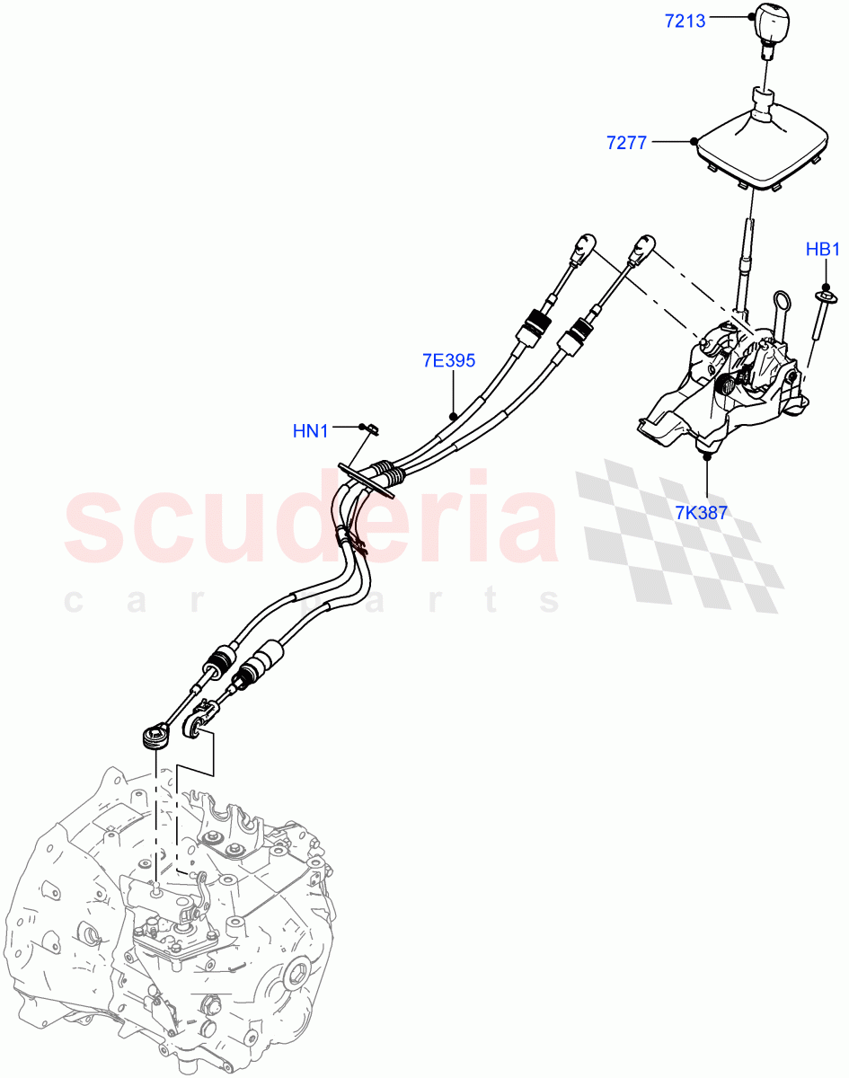 Gear Change Lever - Manual Trans(6 Speed Manual Trans BG6,Halewood (UK)) of Land Rover Land Rover Range Rover Evoque (2019+) [2.0 Turbo Diesel AJ21D4]