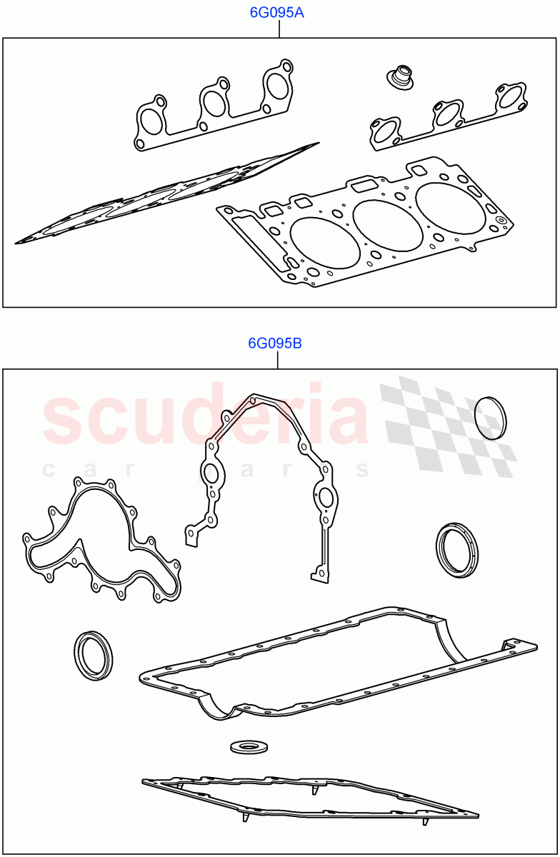 Engine Gasket Kits(Cologne V6 4.0 EFI (SOHC))((V)FROMAA000001) of Land Rover Land Rover Discovery 4 (2010-2016) [4.0 Petrol V6]