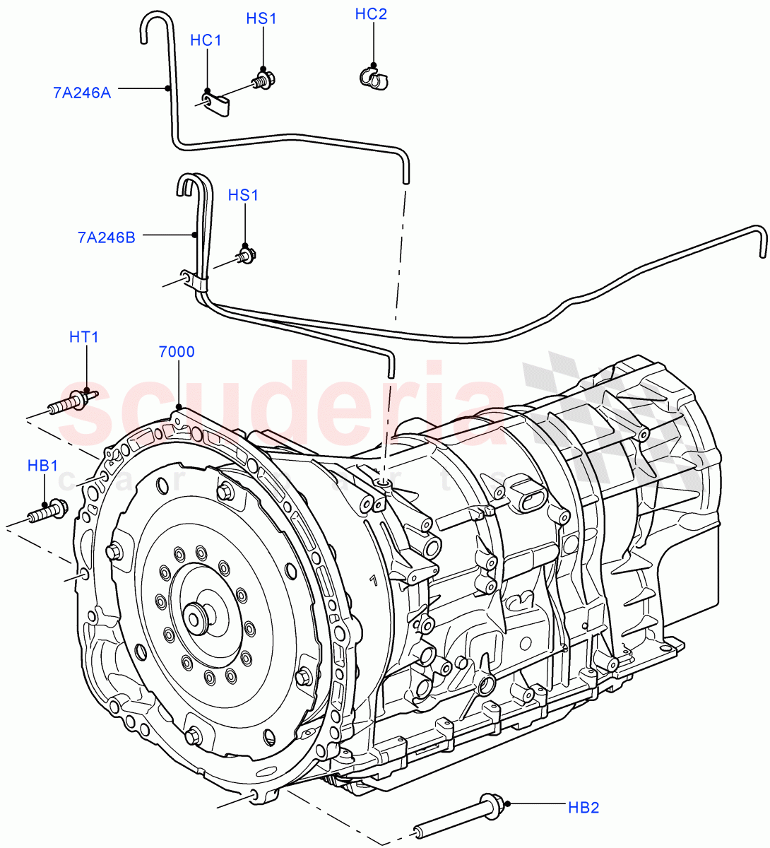 Auto Trans Assy & Speedometer Drive(3.6L V8 32V DOHC EFi Diesel Lion,6 Speed Auto ZF 6HP26 Steptronic,Cologne V6 4.0 EFI (SOHC),Lion Diesel 2.7 V6 (140KW))((V)FROMAA000001) of Land Rover Land Rover Range Rover Sport (2010-2013) [3.6 V8 32V DOHC EFI Diesel]