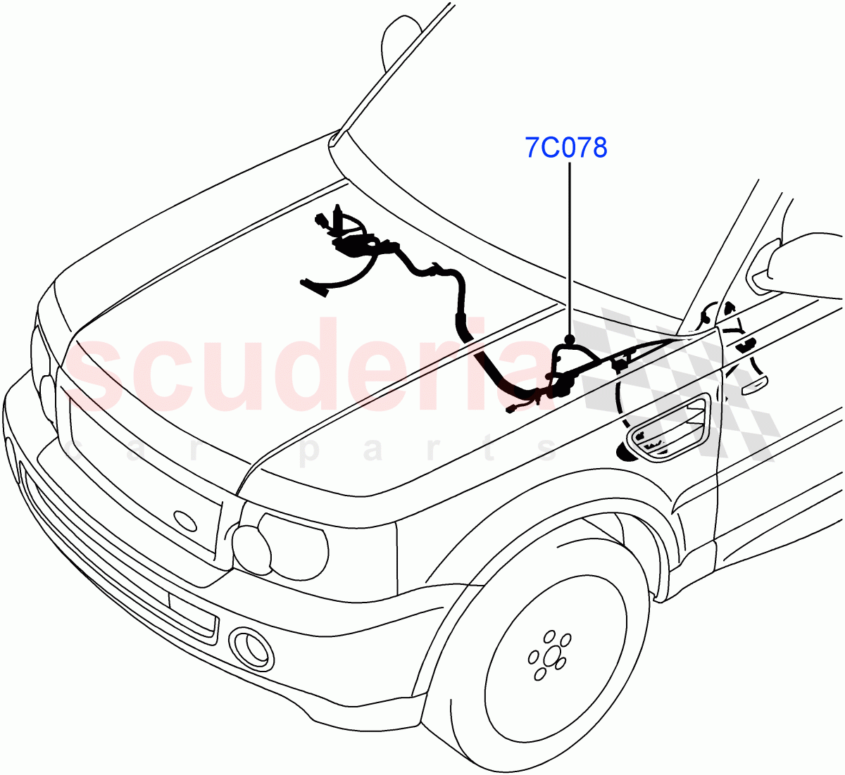 Electrical Wiring - Engine And Dash(Case Assy / Transmission)((V)TO9A999999) of Land Rover Land Rover Range Rover Sport (2005-2009) [2.7 Diesel V6]