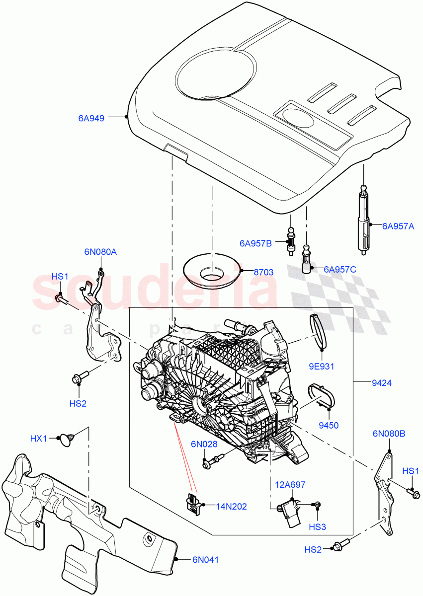 Inlet Manifold(1.5L AJ20P3 Petrol High,Changsu (China),1.5L AJ20P3 Petrol High PHEV) of Land Rover Land Rover Range Rover Evoque (2019+) [1.5 I3 Turbo Petrol AJ20P3]