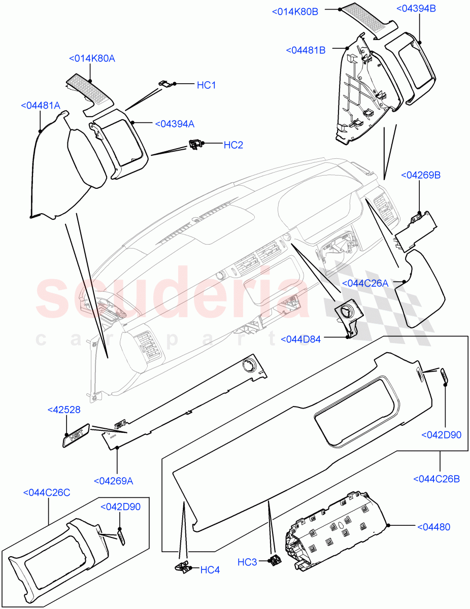 Instrument Panel (Centre, External) of Land Rover Land Rover Range Rover Sport (2014+) [5.0 OHC SGDI SC V8 Petrol]