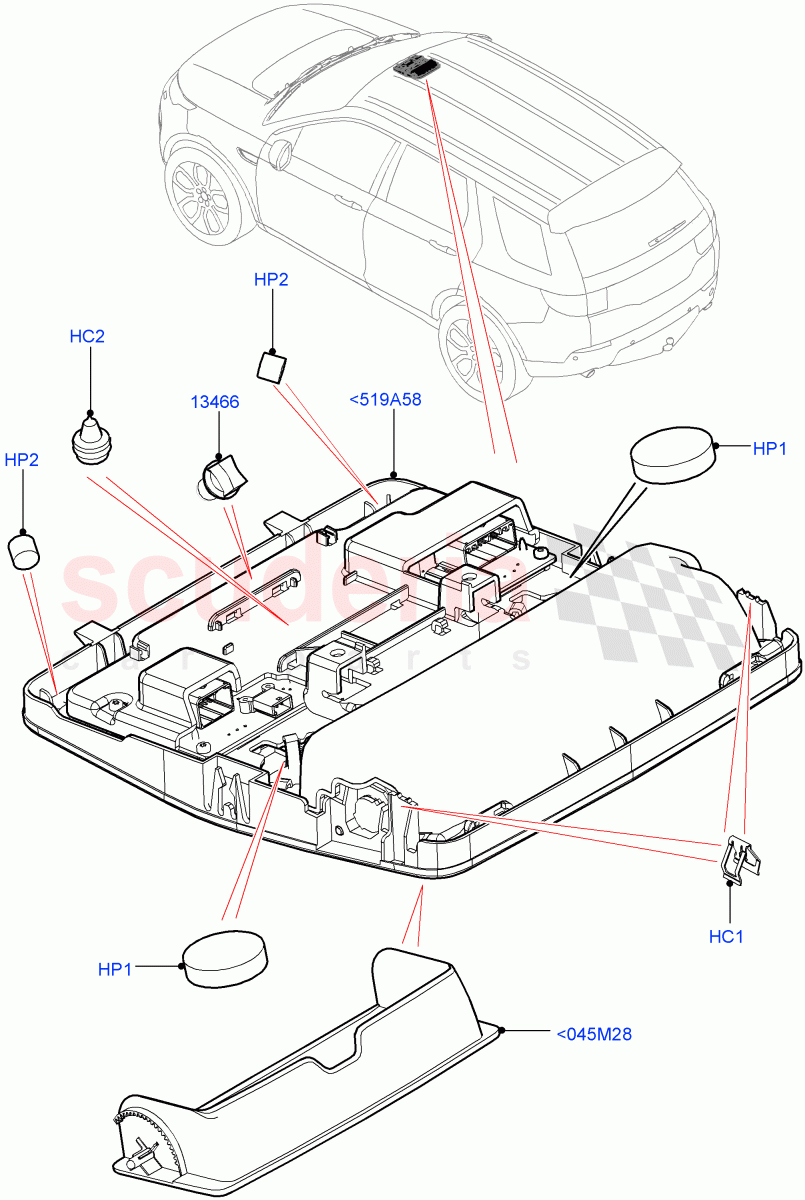 Console - Overhead(Itatiaia (Brazil))((V)FROMGT000001) of Land Rover Land Rover Discovery Sport (2015+) [2.0 Turbo Diesel]