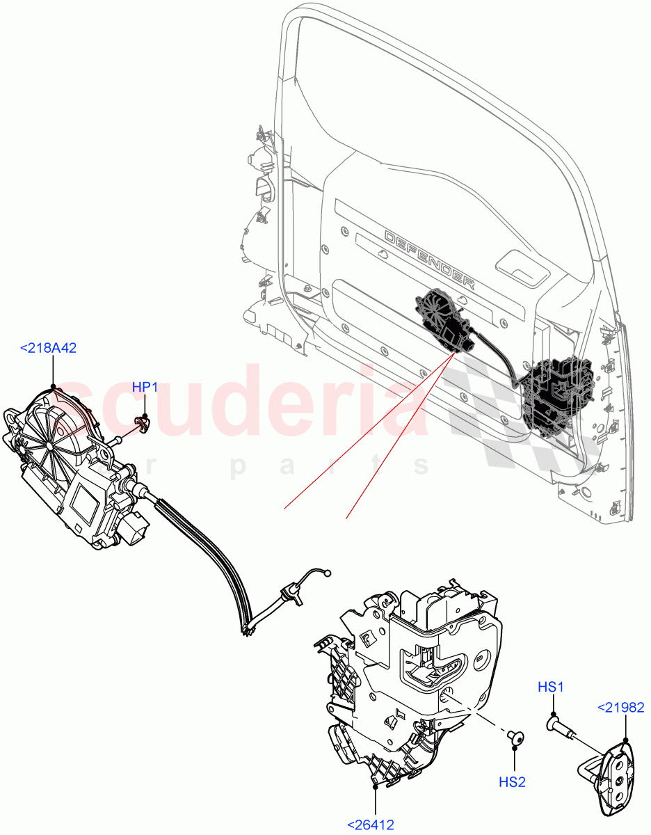 Luggage Compt/Tailgte Lock Controls of Land Rover Land Rover Defender (2020+) [2.0 Turbo Diesel]