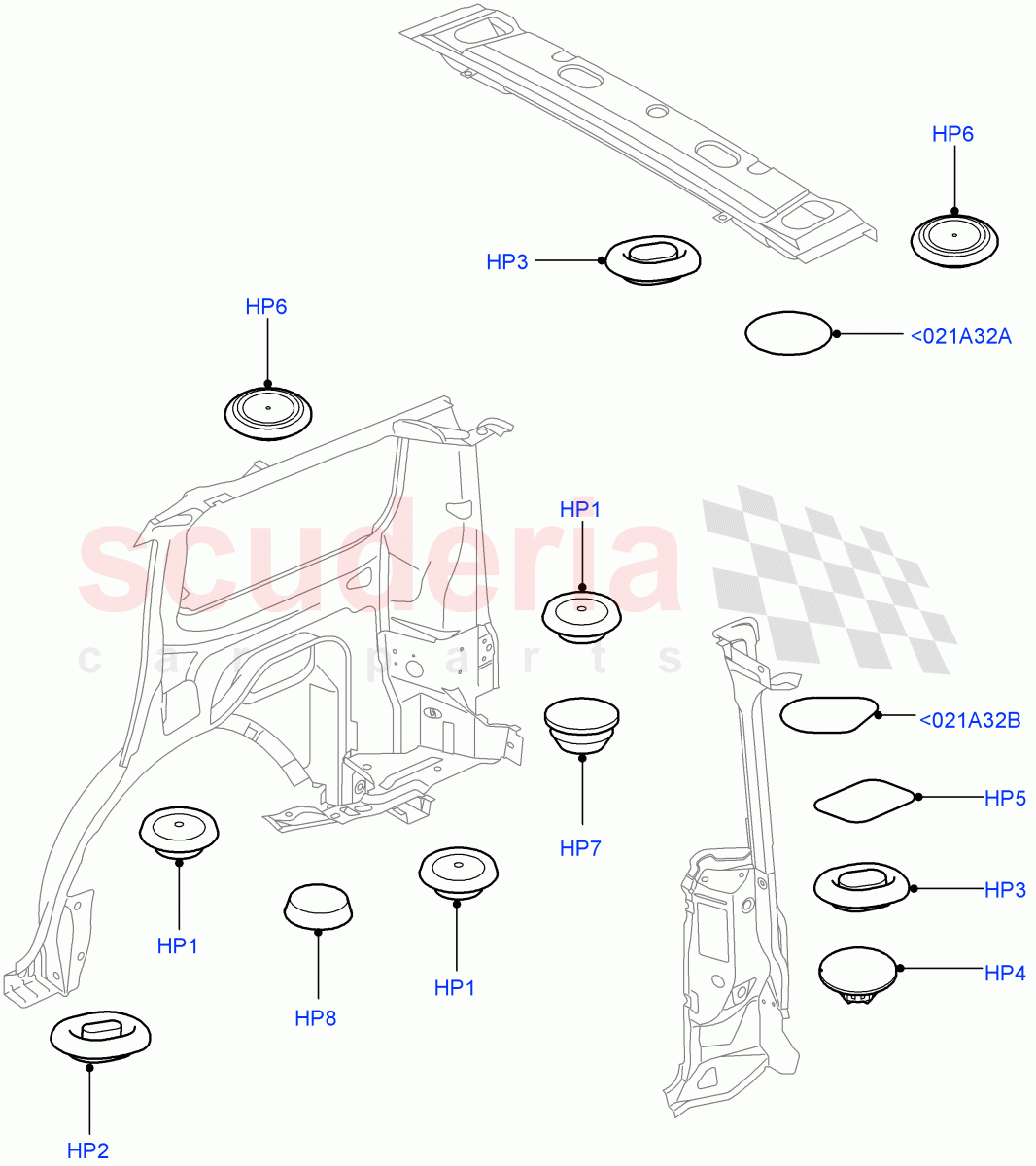 Plugs - Body(Rear)((V)FROMAA000001) of Land Rover Land Rover Discovery 4 (2010-2016) [2.7 Diesel V6]