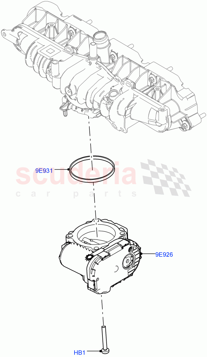 Throttle Housing(2.0L AJ20P4 Petrol Mid PTA,Changsu (China)) of Land Rover Land Rover Range Rover Evoque (2019+) [2.0 Turbo Petrol AJ200P]