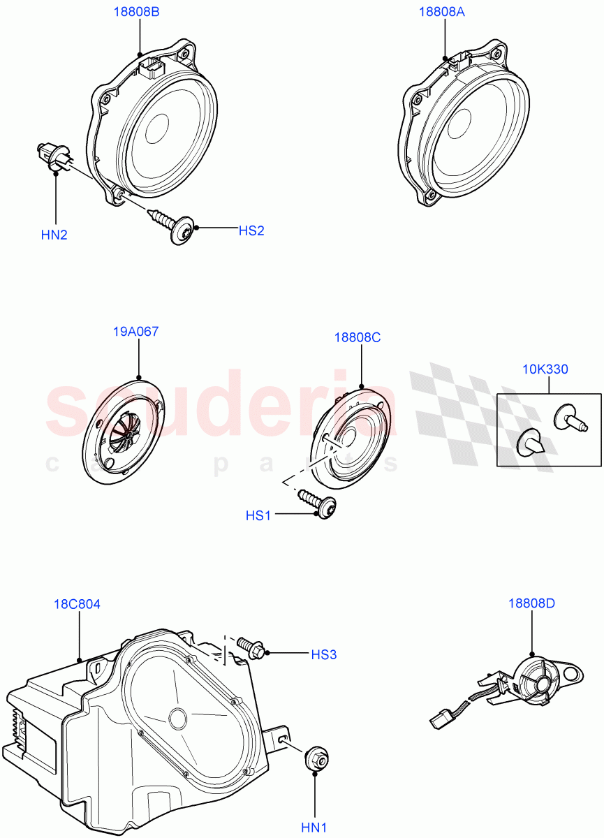 Speakers(Less Armoured,With Premium Sound System)((V)FROMAA000001) of Land Rover Land Rover Range Rover (2010-2012) [5.0 OHC SGDI SC V8 Petrol]