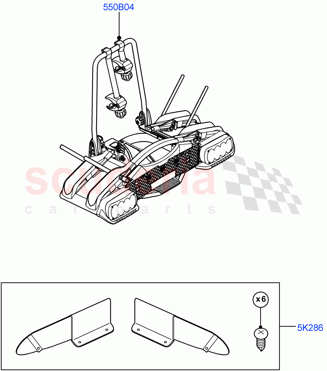 Carriers & Boxes (Bike Carriers) of Land Rover Land Rover Range Rover Velar (2017+) [3.0 I6 Turbo Diesel AJ20D6]